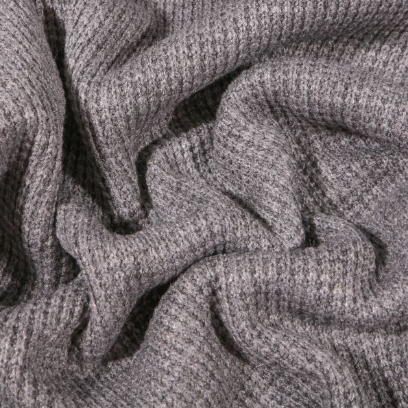 Tissu Maille tricot Viscose Gris - Par 10 cm