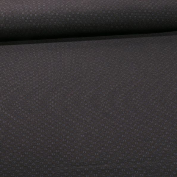 Tissu Bengaline Mini losanges beiges sur fond Bleu marine - Par 10 cm