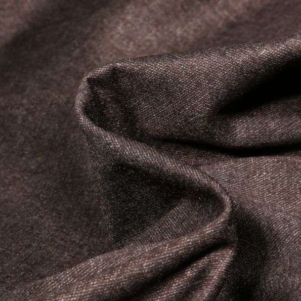 Tissu Jersey Milano chiné Marron chocolat - Par 10 cm