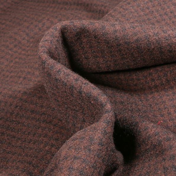 Tissu Jacquard Kathleen sur fond Marron - Par 10 cm