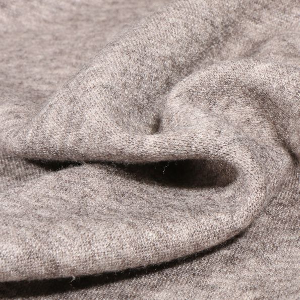 Tissu Maille Heavy chiné sur fond Gris chiné - Par 10 cm