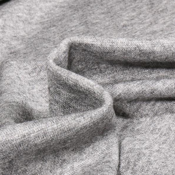 Tissu Maille Heavy chiné sur fond Gris - Par 10 cm