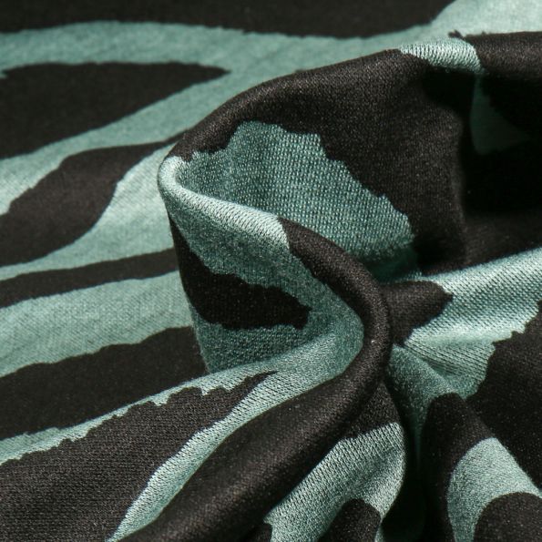 Tissu Jersey Milano Christina sur fond Vert d'eau - Par 10 cm