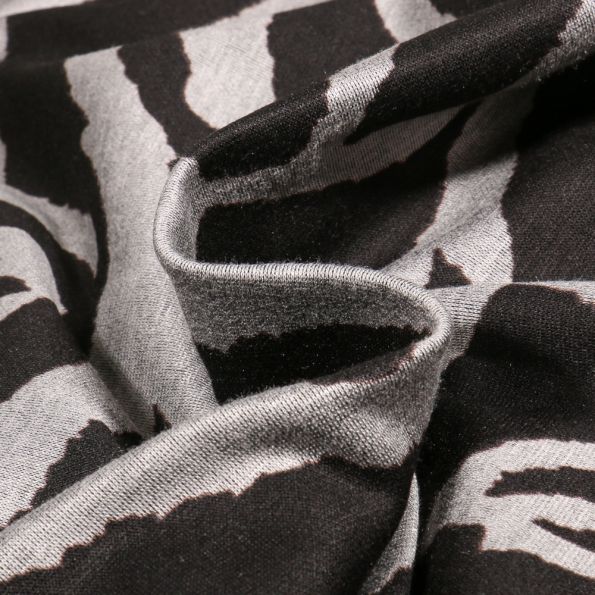 Tissu Jersey Milano Christina sur fond Gris clair - Par 10 cm