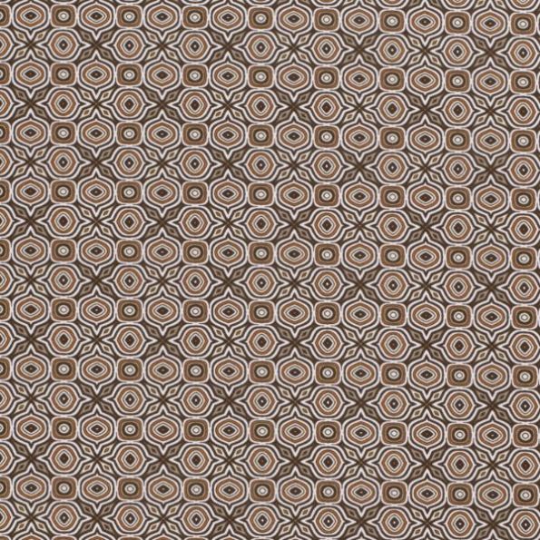 Tissu Coton imprimé Vera sur fond Beige - Par 10 cm