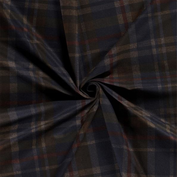 Tissu Jersey Milano Charles sur fond Bleu marine - Par 10 cm