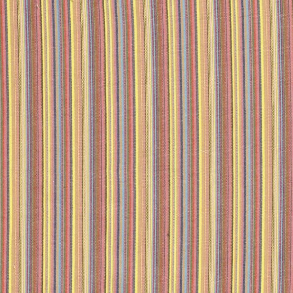 Tissu Jacquard Mexicain Rayé sur fond Jaune - Par 10 cm