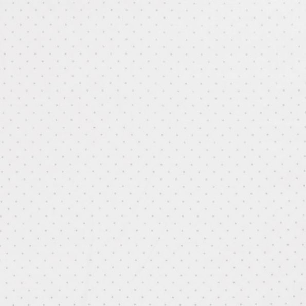 Tissu Coton imprimé Noël Pois argentés sur fond Blanc - Par 10 cm