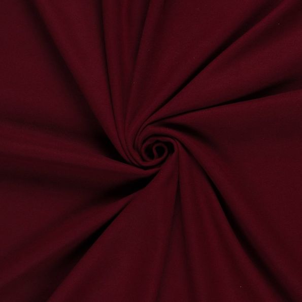 Tissu Drap de manteau Cœur de Laine uni Bordeaux - Par 10 cm