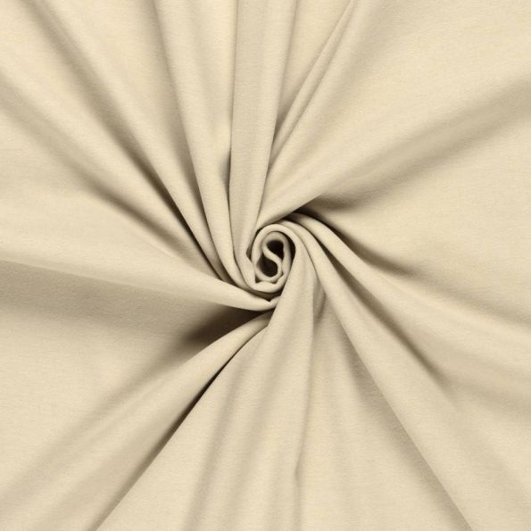 Tissu Drap de manteau  Cœur de Laine uni Beige - Par 10 cm