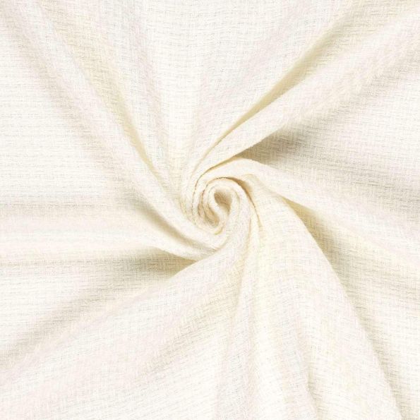 Coupon Tissu Tweed Charlotte uni Blanc cassé - Coupon de 180 cm