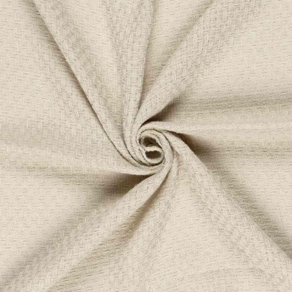 Tissu Tweed Charlotte uni Beige - Par 10 cm