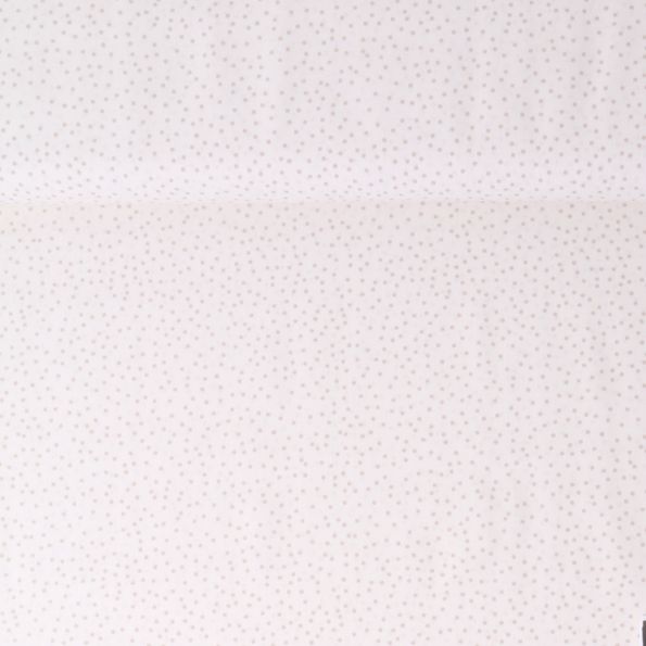 Tissu Popeline de Coton  pois Yena sur fond Beige clair - Par 10 cm