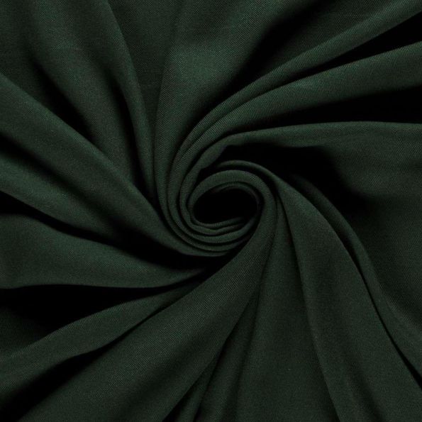 Tissu Viscose  Tahliah uni Vert sapin - Par 10 cm