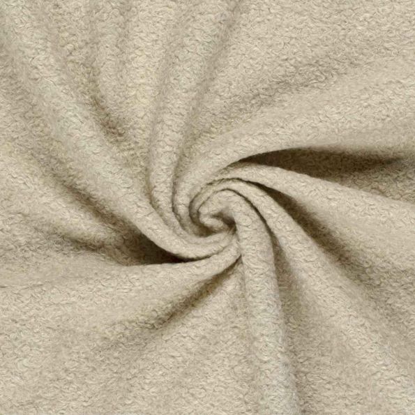 Tissu  Bouclette Astrid Uni Beige - Par 10 cm