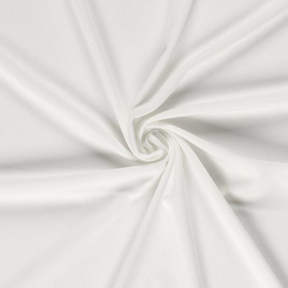 Tissu jersey crêpe uni Melissa Blanc cassé - Par 10 cm