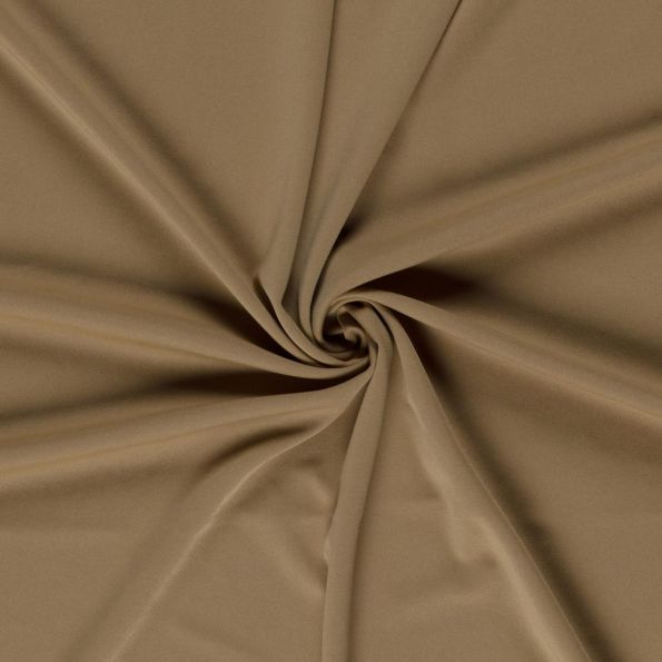 Tissu jersey crêpe uni Melissa Camel - Par 10 cm