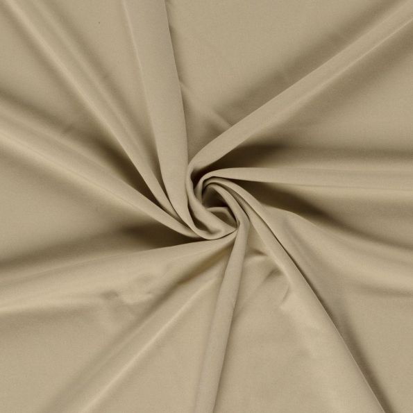 Tissu jersey crêpe uni Melissa Beige - Par 10 cm