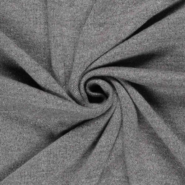 Tissu Maille Lurex pailleté Nora uni Gris - Par 10 cm