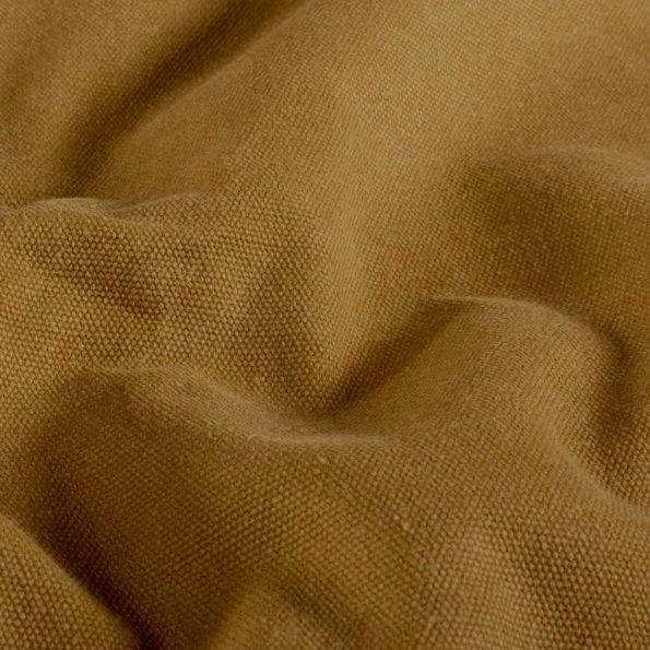 Tissu Toile Canvas d'ameublement uni Ocre - Par 10 cm