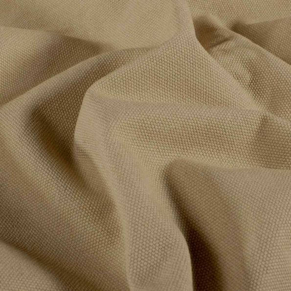 Tissu Toile Canvas d'ameublement uni Beige - Par 10 cm