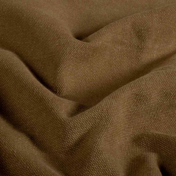Tissu Toile Canvas d'ameublement uni Marron - Par 10 cm
