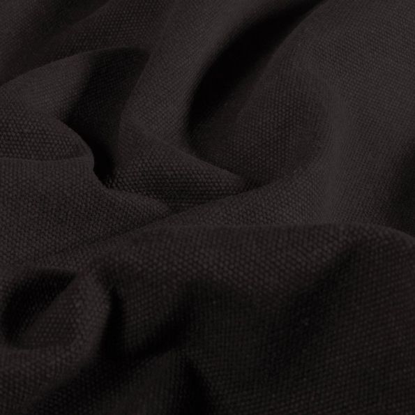 Tissu Toile Canvas d'ameublement uni Noir - Par 10 cm