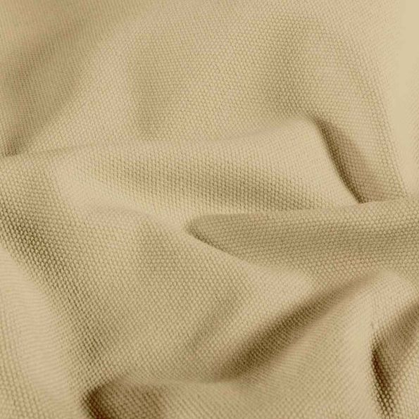 Tissu Toile Canvas d'ameublement uni Beige sable - Par 10 cm