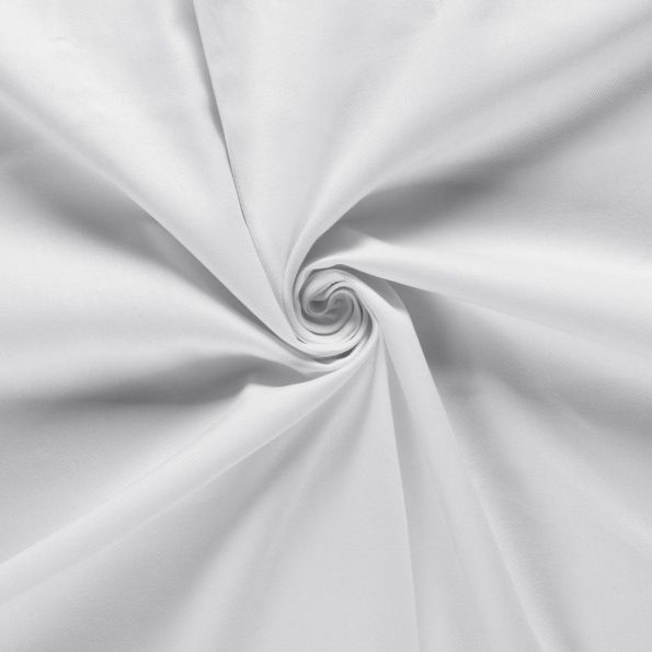 Tissu Jeans Denim Chicago uni Blanc - Par 10 cm