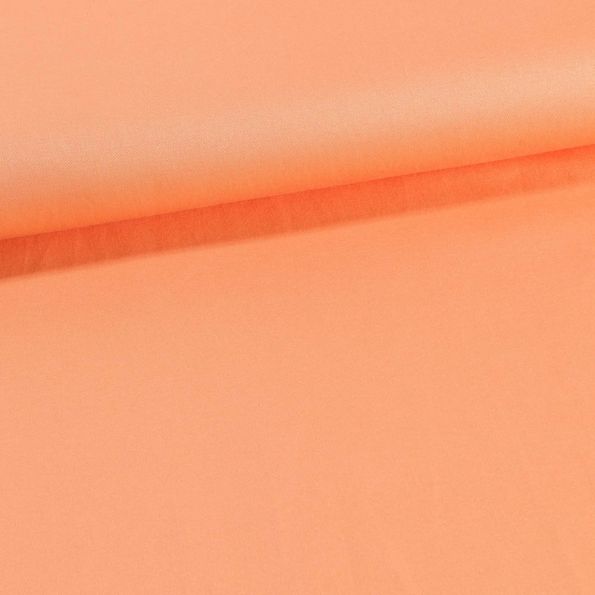 Tissu Coton Sergé extensible Saumon - Par 10 cm