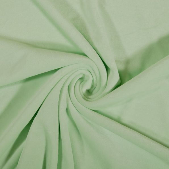 Tissu Jersey Velours tout doux Menthe à l'eau x10cm