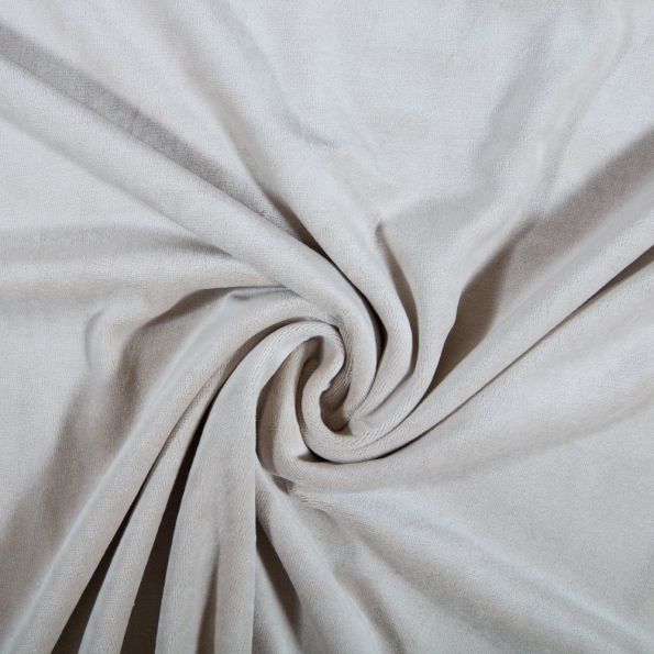 Tissu Jersey Velours tout doux Beige sable x10cm
