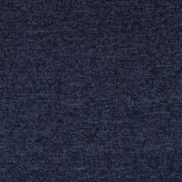 Tissu Maille Jacquard Mélangé Marine - Par 10 cm