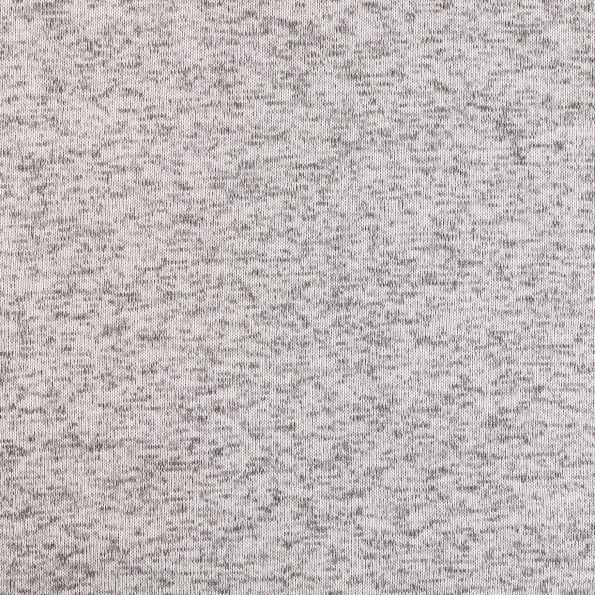 Tissu Maille chiné envers tout doux molleton Gris clair chiné - Par 10 cm
