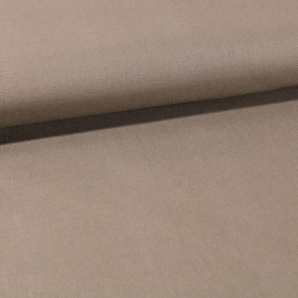 Tissu Toile Coton Canvas uni Beige - Par 10 cm