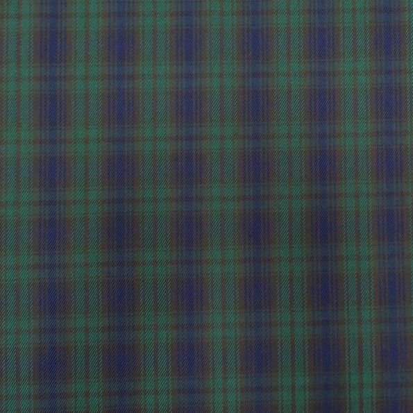 Coupon Tissu Tartan Petit Ecossais Marine Rayures Verts - Coupon de 40 cm