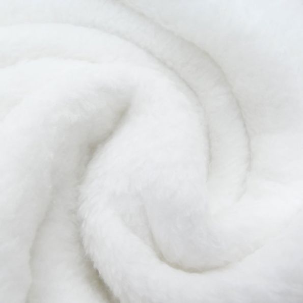 Coupon Tissu Doudou uni Blanc x10cm - Coupon de 50 cm