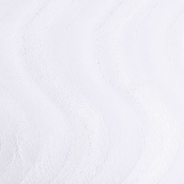 Tissu Velours Peau de bête Vagues Blanc - Par 10 cm