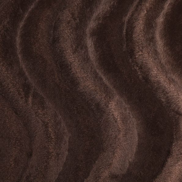 Tissu Velours Peau de bête Vagues Vison - Par 10 cm