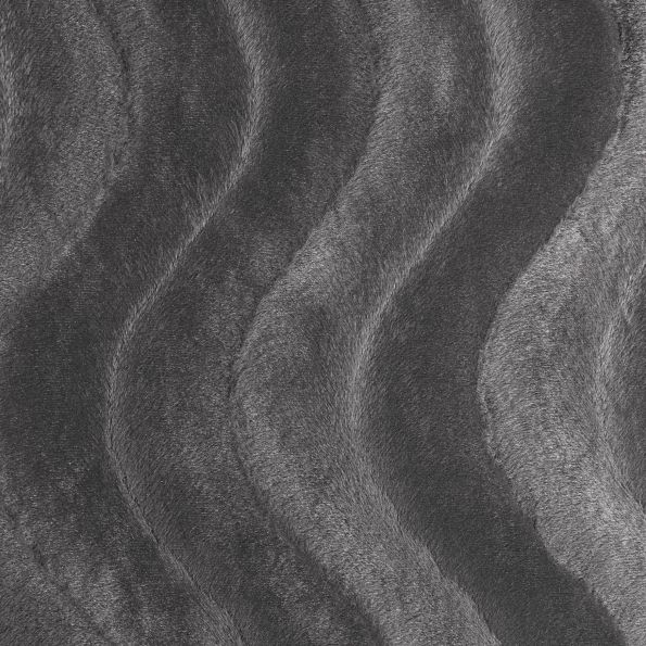 Tissu Velours Peau de bête Vagues Gris - Par 10 cm