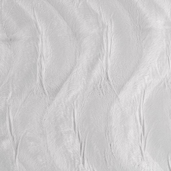 Tissu Velours Peau de bête Vagues Gris perle - Par 10 cm