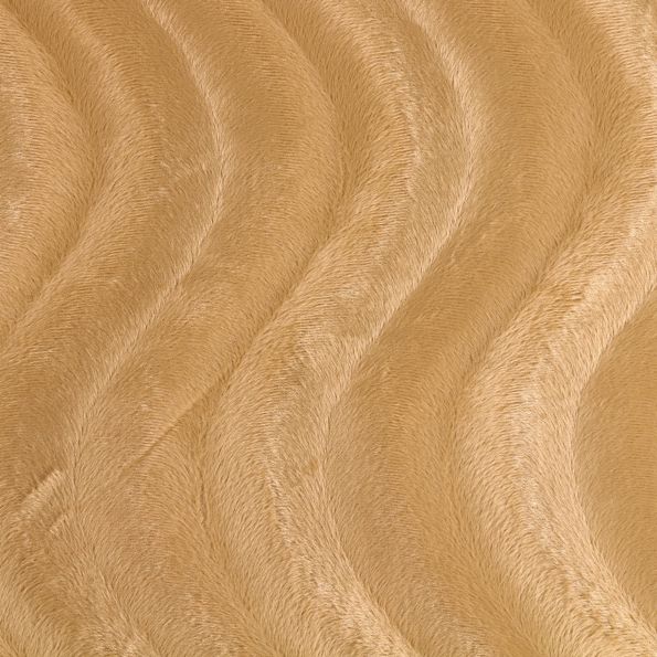 Tissu Velours Peau de bête Vagues Beige - Par 10 cm
