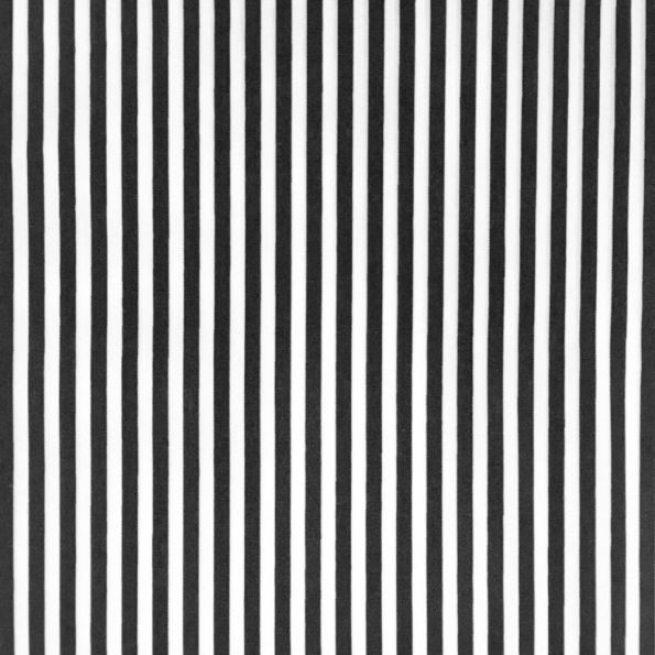 Tissu Coton imprimé marinière Gris anthracite et blanc - Par 10 cm