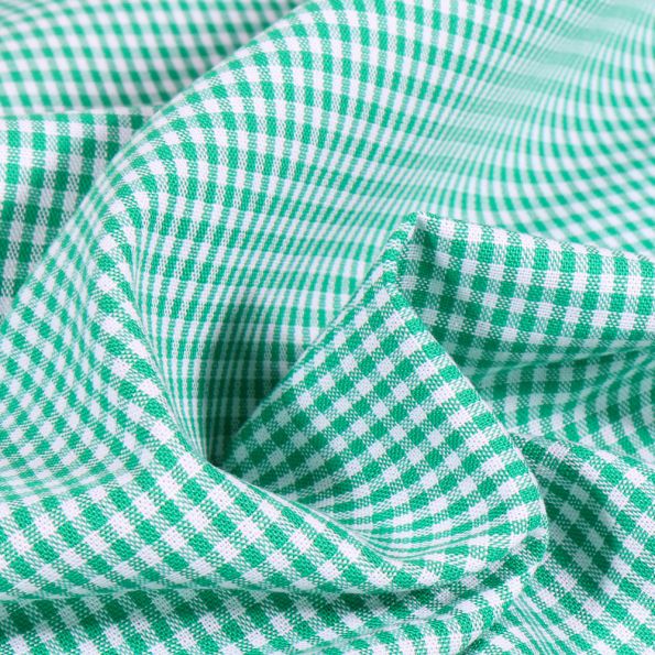 Tissu Vichy Mini carreaux 3 mm Vert - Par 10 cm