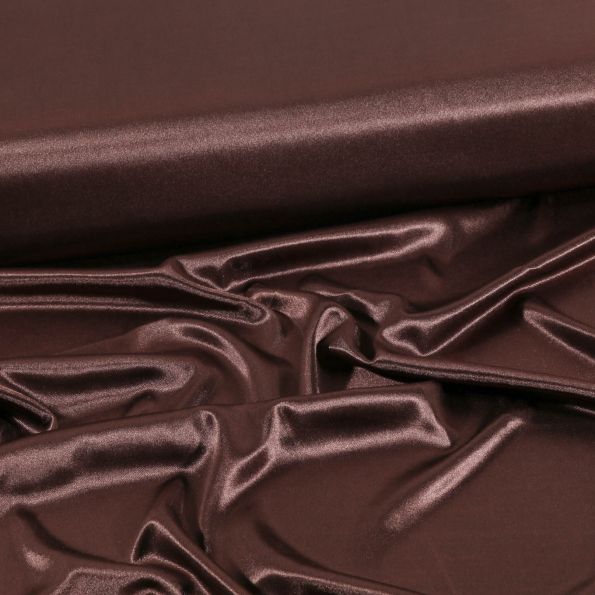 Tissu Doublure Maille Marron - Par 10 cm