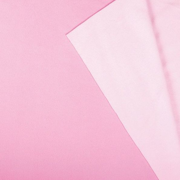 Tissu Polaire Double face Bicolore Rose clair et rose - Par 10 cm