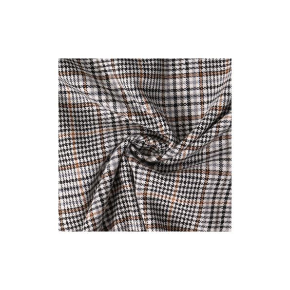 Tissu Tartan Carreaux gris sur fond Gris - Par 10 cm