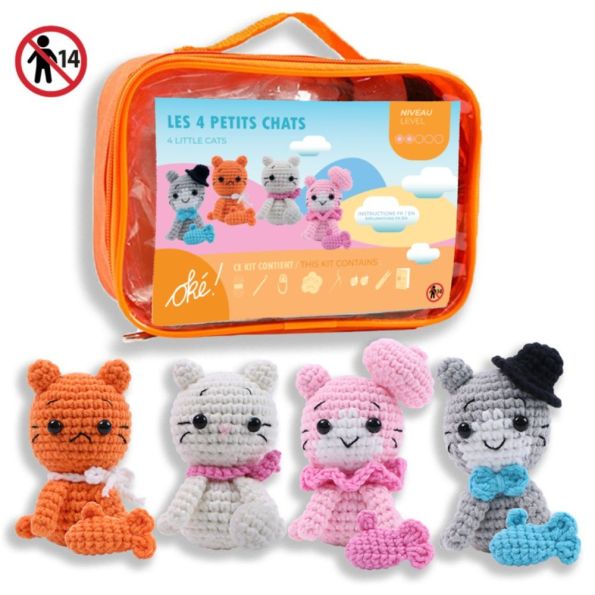 Kit Amigurumi les 4 petits chats
