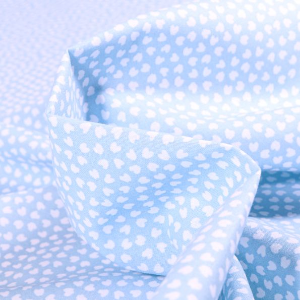 Tissu Coton imprimé Arty Lipelo sur fond Bleu ciel - Par 10 cm