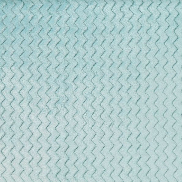 Coupon Tissu Minky Ultra doux Réversible Wave Menthe - Coupon de 190 cm